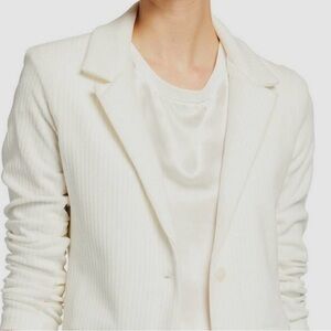 Majestic Filatures buttoned patch-pocket blazer, 100% cotton, NWT